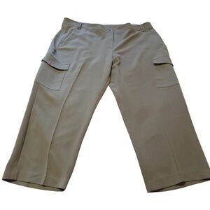 Addition-Elle Cropped Cargo Pants - Size 22 NWT-4 Front Pockets-Khaki Green